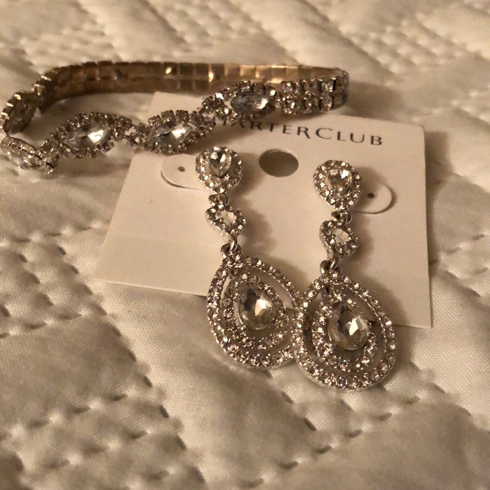 Earrings and bracelet